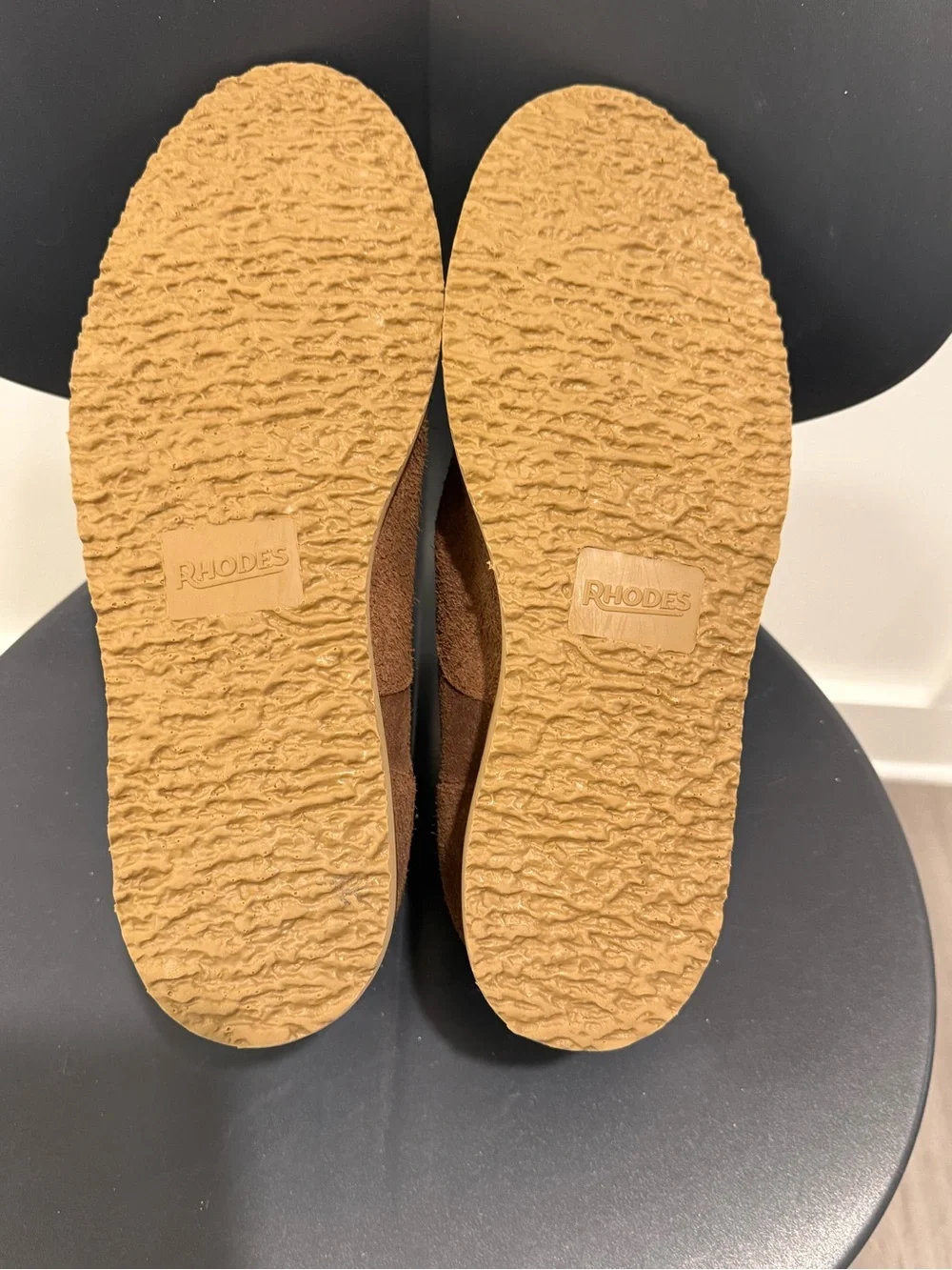 Men's Suede Chukka Boots in Brown with Elastic Gussets by Rhodes